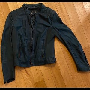 Leather moto jacket